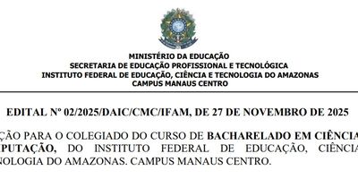 EDITAL-Eleição do colegiado do curso de Bacharelado em Ciência da Computação